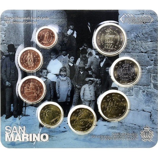 Saint-Marin,

Coffret 1 ct. - 2 euros,

Carte à pièces