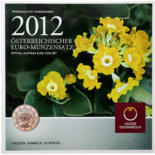 Autriche, 
  
  Ensemble 1 ct. - 2 euros, 
  
  BU