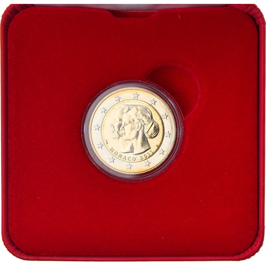 Monaco, 

2 euros, 

Mariage d'Albert II